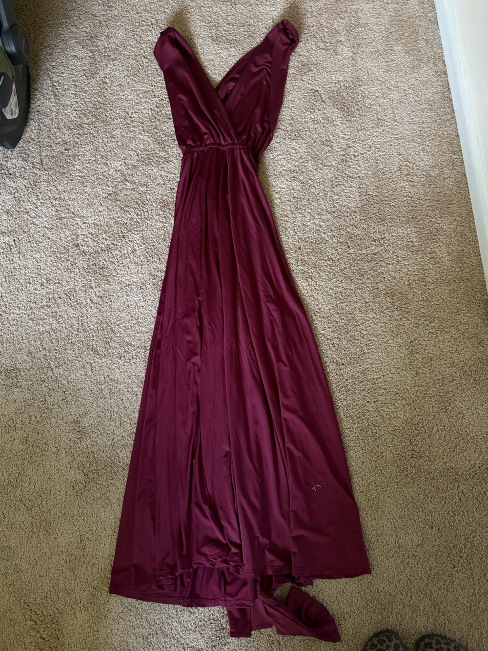 Women's Burgundy wrap Maxi Dress